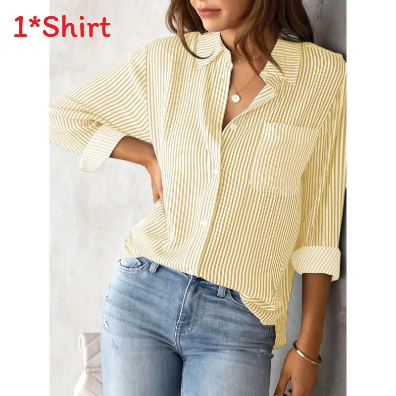 Streetwear Loose Fit Shirt With Long Sleeves For Casual Women