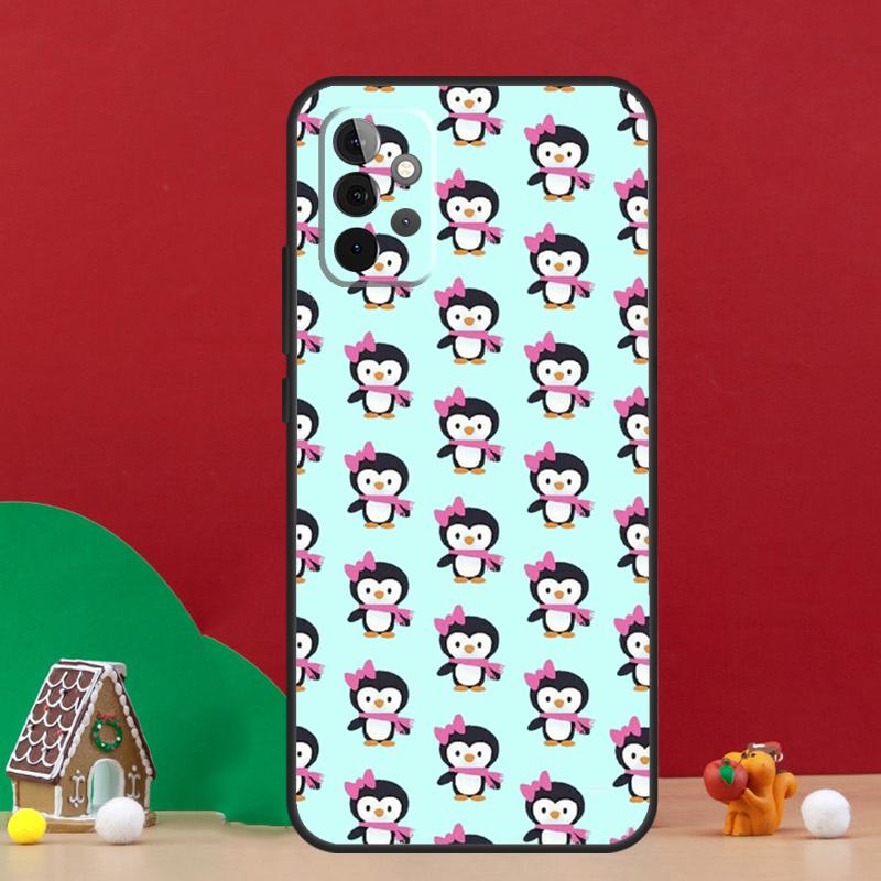Чехол с милым рисунком пингвина для Samsung Galaxy A17 A06 A16 A56 A36 A54 A34 A14 A52 A32 A13 A23 A33 A53 A15 A35 A55
