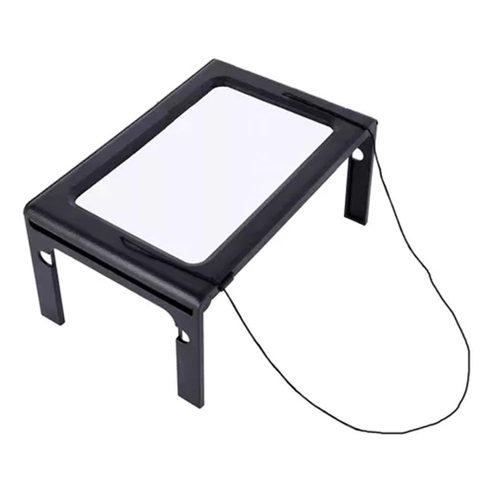 Black Foldable Magnifying Glass 270 * 205 * 110mm Full-Page Magnifier for 4X For Elderly