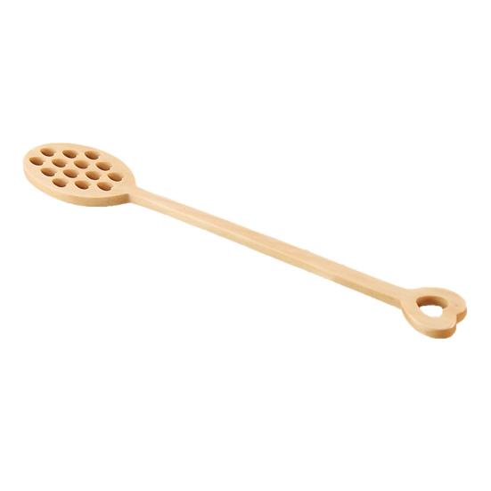 Ложка для перемешивания с отверстием, длинная ручка, многофункциональная деревянная палочка для смешивания, посуда, пищевой мед, кофе