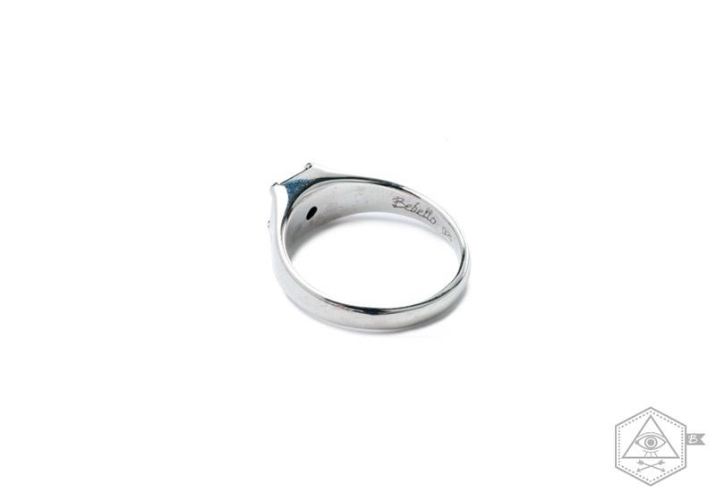 Bebello [Bs-379] Серебряное кольцо для мизинца 925 пробы с черным кубическим цирконием и розовым камнем