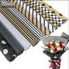 20pcs Christmas Gift Wrapping Paper – Striped Kraft Bouquet Packing Sheets for Floral Arrangements, Handmade Flower Bouquet Wrap, Florist Supplier