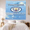 Manchester City Custom Your Name Wall Decor Tapestry Art For Pet Memorial Birthdaywedding Party Backdrop Family Gift