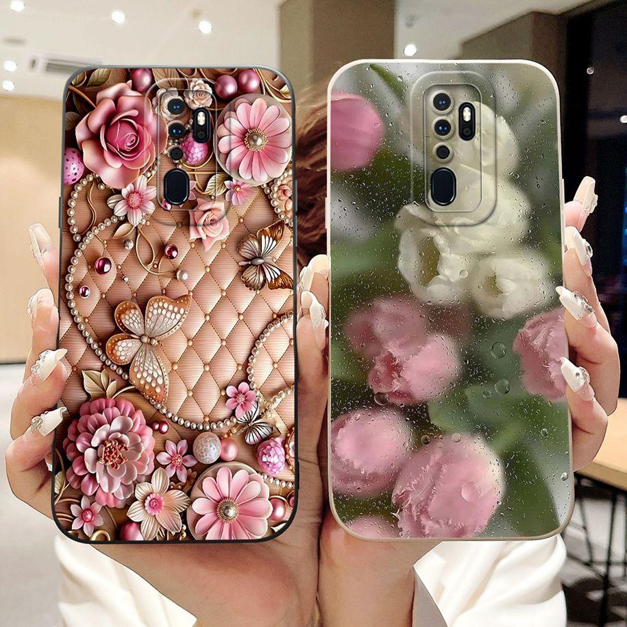 Чехол для OPPO A9 2020 Чехол A5 2020 Coque CPH1937 CPH1959 Capa Модный Цветочный Рисунок Ударопрочный Бампер Для OPPO A11 A11X Fundas