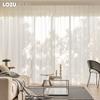1PC LOZUJOJU LOZUJOJU Modern Style White Tulle Sheer Curtain Living Room Curtain Window Decor Drapes for French Window Balcony
