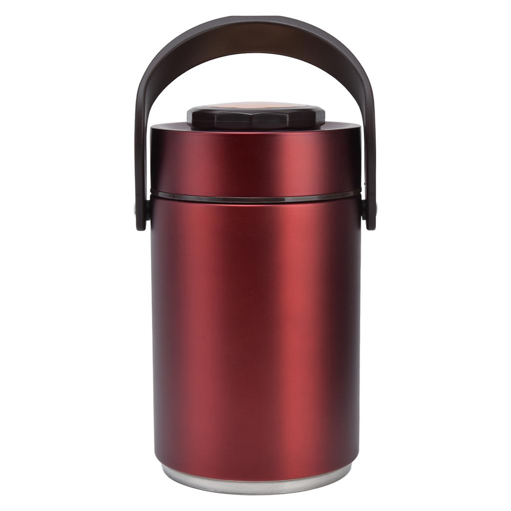 2.3L Vacuum Lunch Box 304 Stainless Steel 3 Layers Prevent Leakage Insulated Food Container for Work Travel