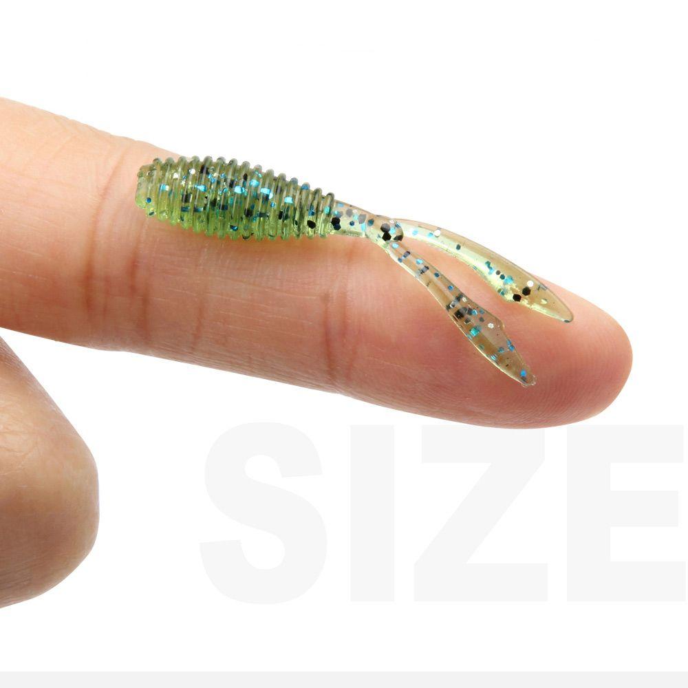 0.3g for Ocean Sea Twin Tail Silicone Fishing Tackle Soft Fishing Lure Artificial Bait Worm Lures