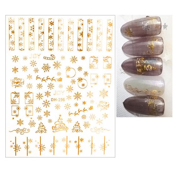 Nail Sticker Christmas Patterns 3D Effects DIY Snowflakes Christmas Nail Art Foils