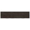 Wall Shelf Dark Brown 220x50x(2 4)cm Solid Oak Wood Treated