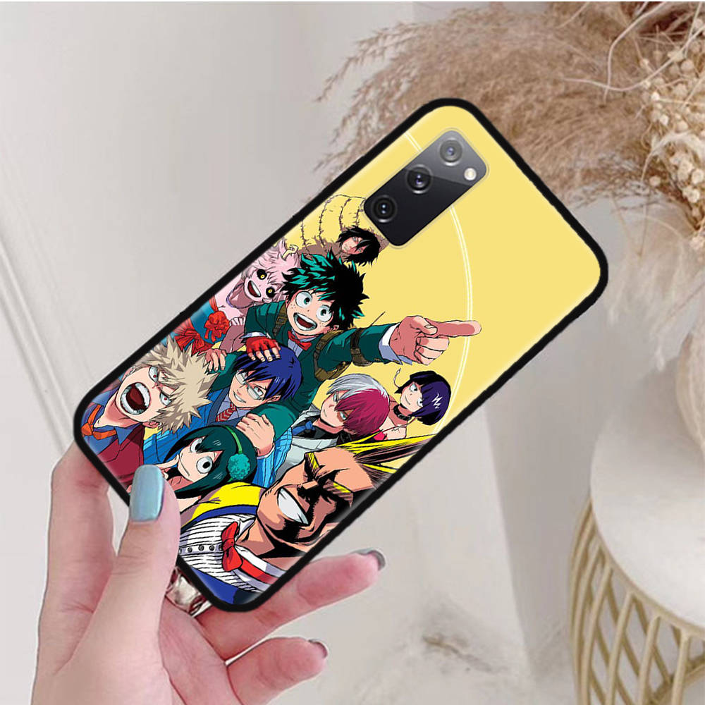 Черный чехол для Xiaomi Poco X6 X4 M5 M6 F5 F6 C65 C55 C50 C51 C40 Pro Redmi 14C A3X 13C 12C 11T 10A 9C Note 7 6 8A Plus W-49 My Hero Academia