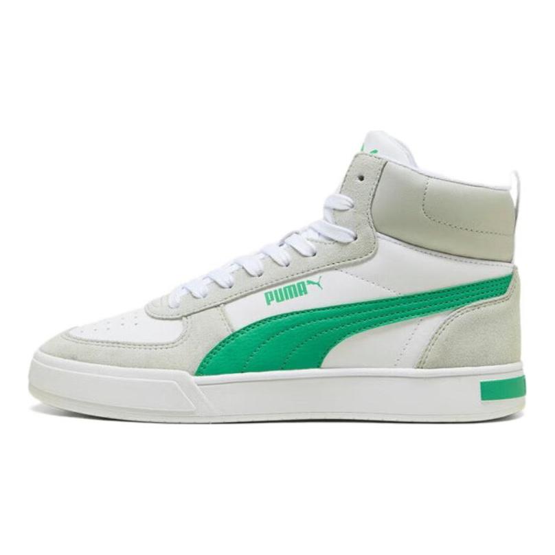 PUMA Unisex Caven MID SD Mid Top Sneakers White Green 401798-01