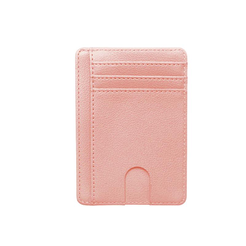 8 Slot Slim Blocking Leather Wallet Credit ID Card Holder Purse Money Case Cover Anti Theft for Men Women Men Fashion Bags