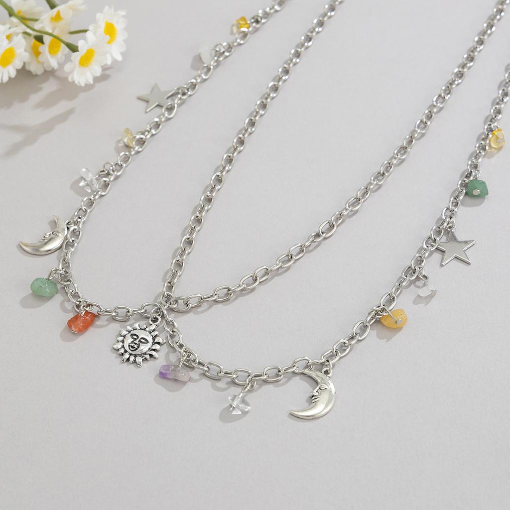 Boho Star Moon Sun Pendant Waist Chain 2025 Women's Simple Gold Metal O-Chain Girls Vacation Beach Fashion Jewelry