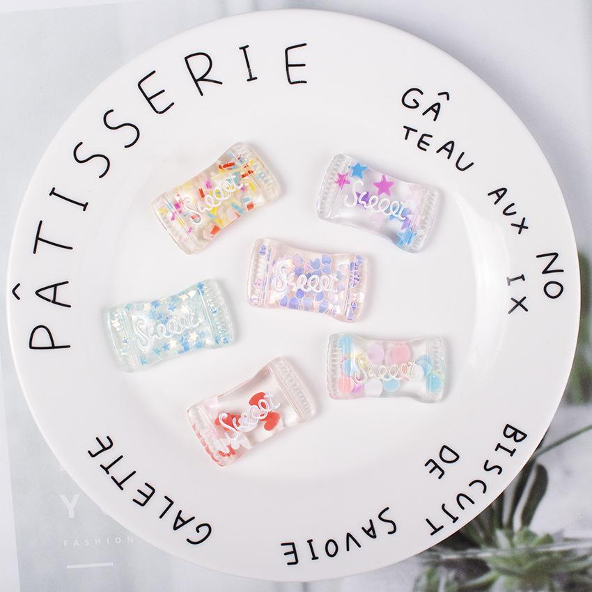 Сладкие конфеты 5 шт. блестящие украшения кремовые сделай сам с кристаллами пайетками имитация чехол для телефона материал декорированный