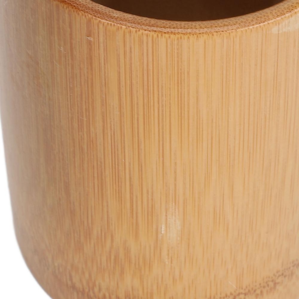 Cylinder Cylinder Bamboo Tool Holder  Bathroom Toothbrush Cosmetic Brush Organizing