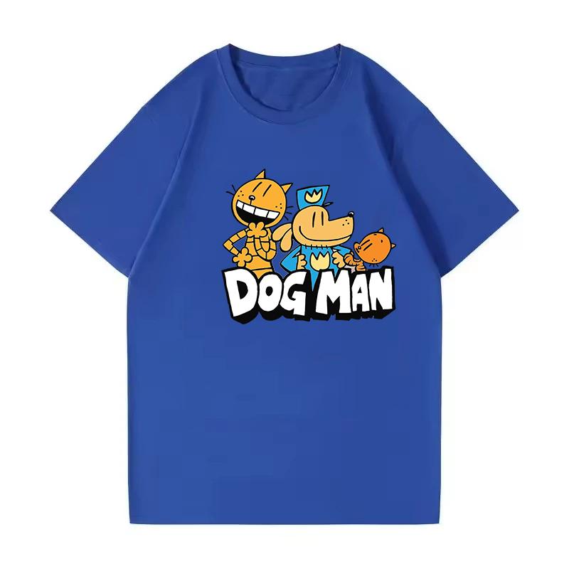 Всемирный день книги футболка DogMan Police с изображением персонажей мультфильмов Dogman Cat с короткими рукавами для мужчин, летняя спортивная свободная рубашка для бега