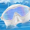Kids Swim Goggles with Nose Cover Anti-Fog UV Protection Diving Face Guard Wide-Angle Lens No Leak Pool Goggles for Kids Age 3-15