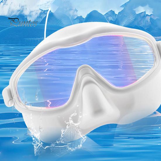 Kids Swim Goggles with Nose Cover Anti-Fog UV Protection Diving Face Guard Wide-Angle Lens No Leak Pool Goggles for Kids Age 3-15