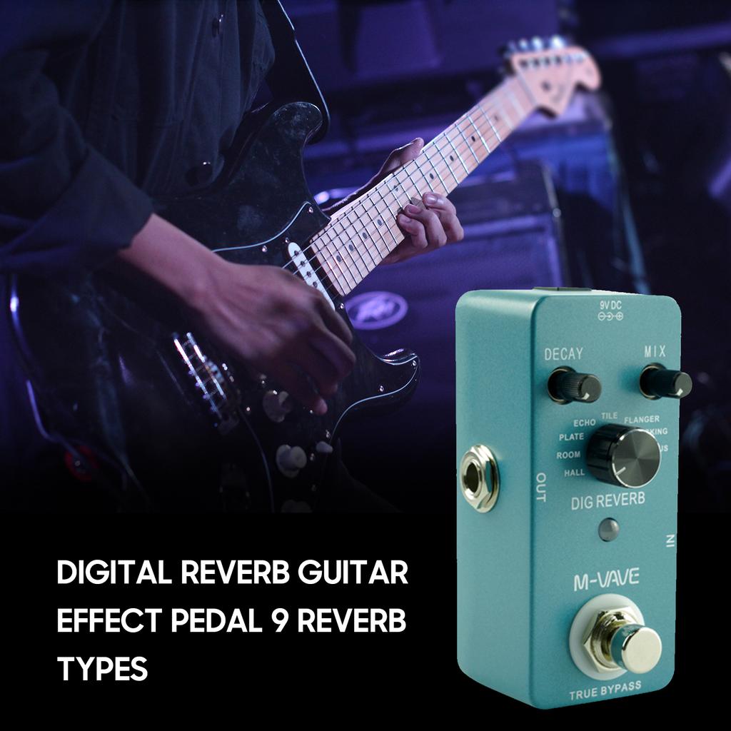 M-VAVE DIG REVERB Педаль эффектов цифровой реверберации для гитары 9 типов реверберации Управление затуханием и микшированием True Bypass