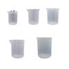 Graduated Plastic Measuring Beaker Set: 50ml To 1000ml with Handle
