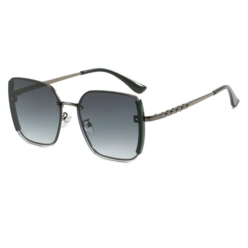 Custom Logo Retro Square Sunglasses for Women New Arrival UV 400 Anti-Radiation Classic Metal Fashion Sun Glasses