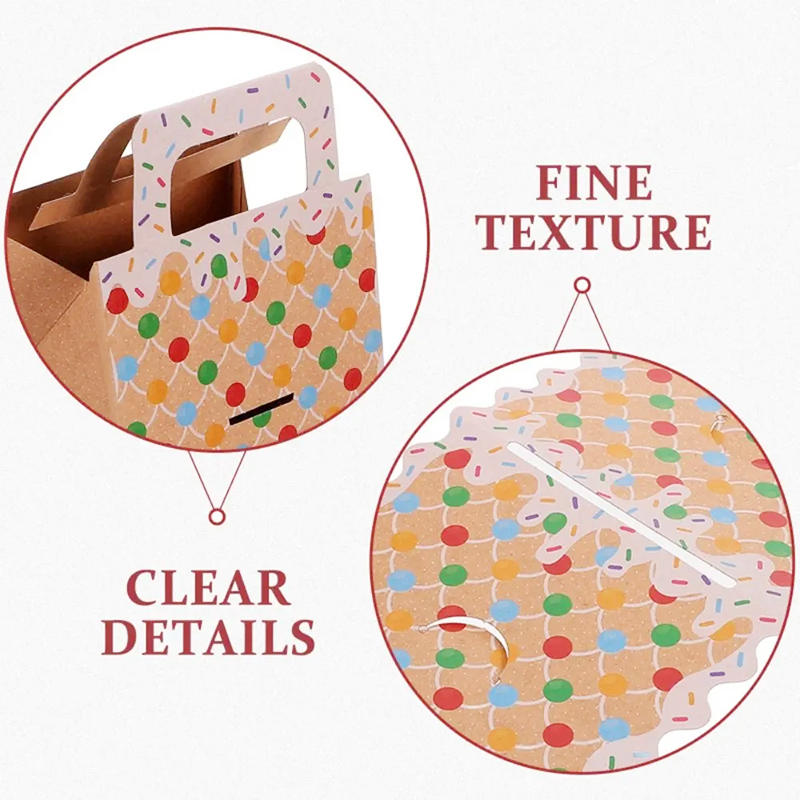 8 Pcs Cute Christmas Treat Candy Boxes Portable Dessert Packaging Case Small Cookie Containers Party Favor Supplies