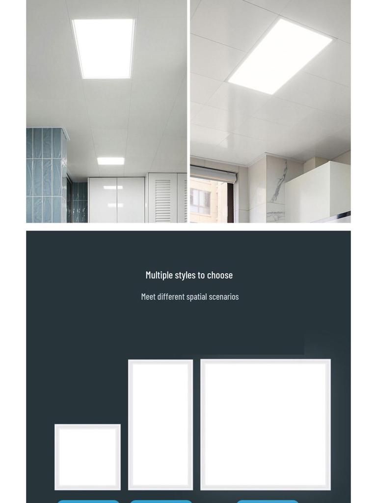 Квадратный 600x600 Встраиваемый светодиодный потолочный светильник с алюминиевой защелкой для кухни и ванной комнаты