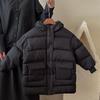 Children's Winter 2025 Mid-Length Down Coat - Thick, Warm Cotton Jacket for Boys and Girls