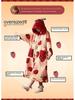 2023 Sweet Strawberry Плотный коралловый флисовый халат-комплект - Cozy Home Loungewear
