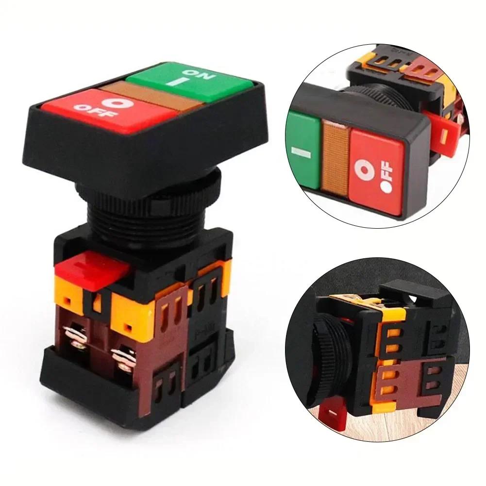 1pcs PPBB-30 ON/Off Start Stop Button Switch Self-reset/Momentary Light Switch 20A Push Button Switch 24V 220V 380V
