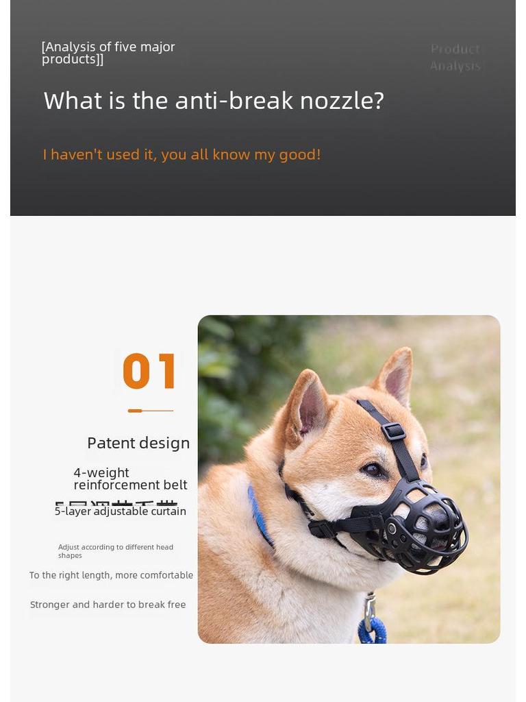 Dog Muzzle: Barking, Biting, and Eating Prevention for Medium To Large Dogs - Golden Retriever, Bark Stopper, Pet Mouth Cover