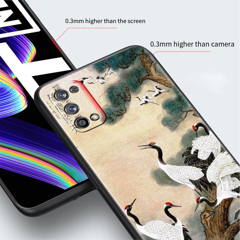 Чехол для Realme 8 C21y GT Neo 2 3 8i C21 7 C11 6 C12 C35 C3 GT 9 Pro C12 Master Funda Phone Cover Tiger Crane ART
