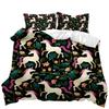 Abstract animal three-piece bedding 3D digital printing quilt set