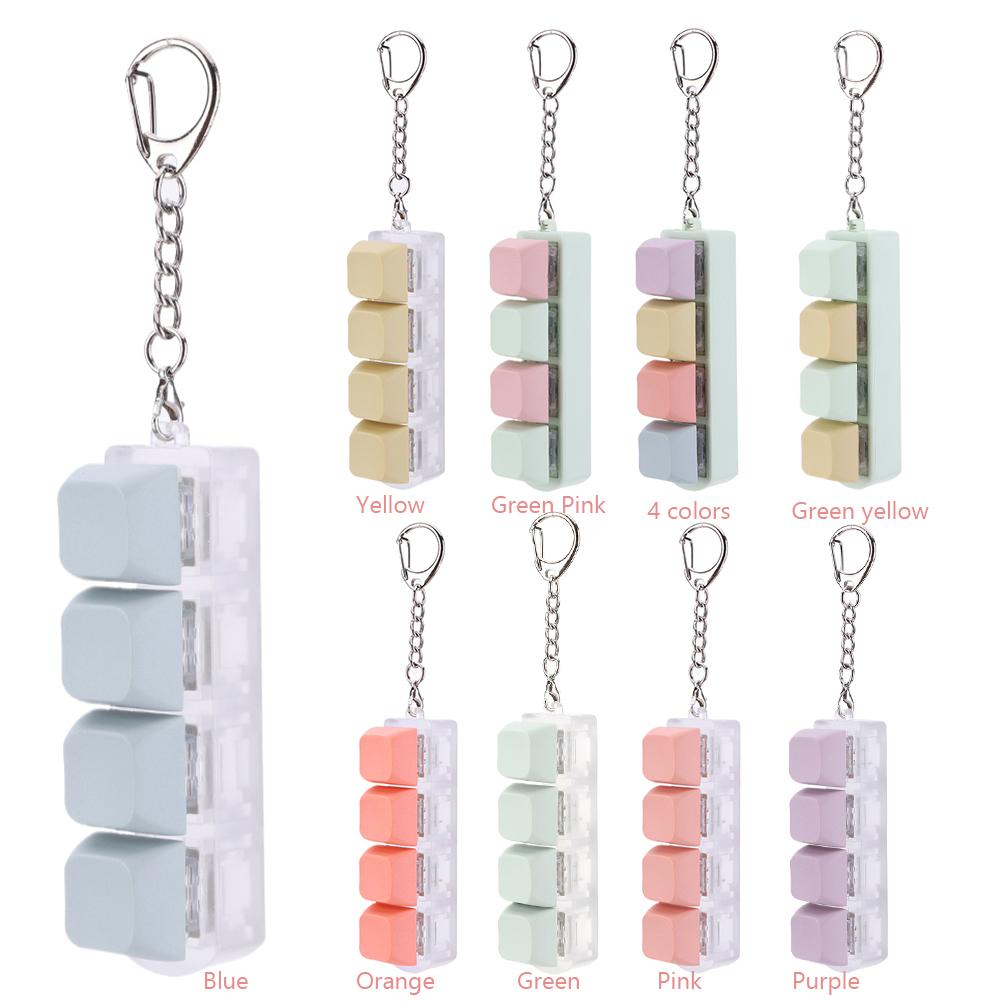 Клавиатура-ключ-игрушка «сделай сам» Кнопочный колпачок Непоседа Брелок Механический ключ-игрушка для взрослых