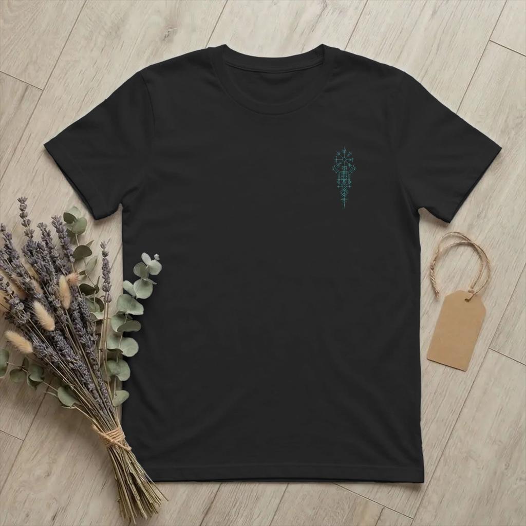 Unisexs TShirts Nordic Vikings Symbol Mythology Valknut Funny Cotton Tee Shirt Short Sleeve Vegvisir T Shirt Crew Neck Gift Idea