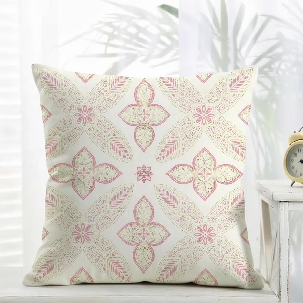 Style Exotic Bohemian Ethnic Style Cushion Cover Daily Washable Linen Pillowcase Soft For Sofa Bed Home Room Decor