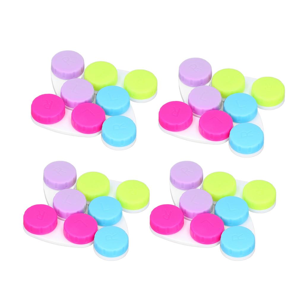 16pcs Contact Lens Case Colorful Contact Lens Soak Storage Container for Outdoor Activities Travel