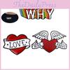 Heart-shaped Alloy Badge Pin For Fashionable Decoration And Multifunctional Use