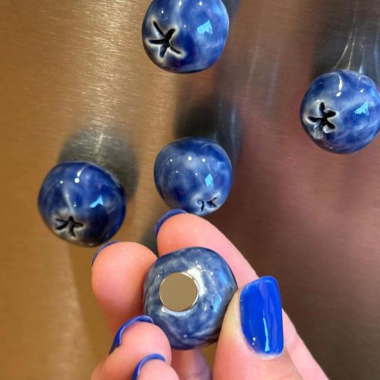 Yousheng 6 шт. 3D Магнит на холодильник Черника Сделай сам Дом Офис Кухня Шкафчик Холодильник Смола Мини Ягода Фрукт Магнитное Украшение Орнамент