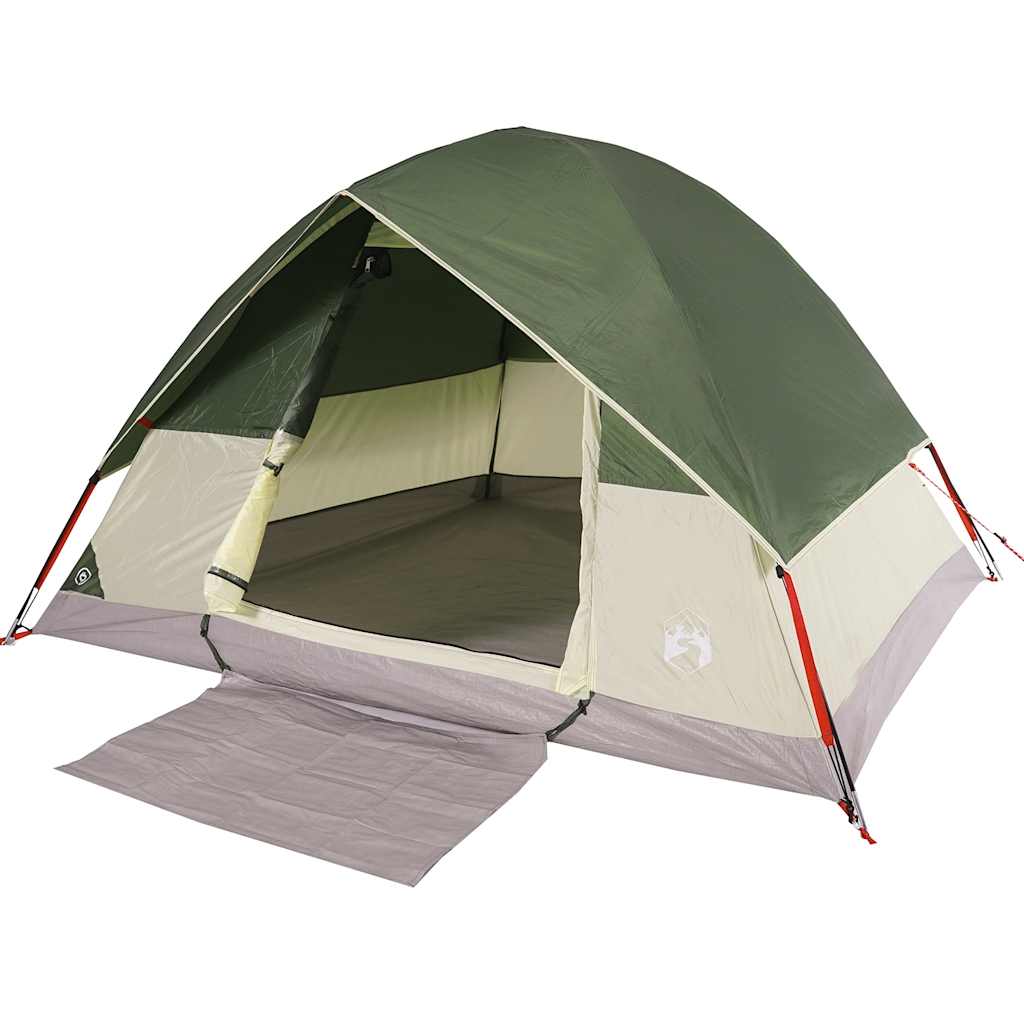 Dome Camping Tent for 3 Persons Green Waterproof