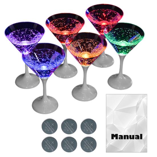 1/6 шт., многоразовый светодиодный бокал для вина, бокал для вина, шампанского, для дня рождения, Рождества, Хэллоуина, свадеб, фестивалей