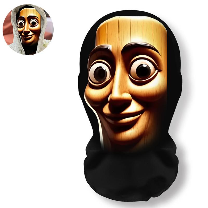 НОВИНКА 3D-печатная маска на все лицо TungTungTung Сахур Сетчатая маска Для мужчин Товары для вечеринок Забавные косплей-аксессуары Новинка