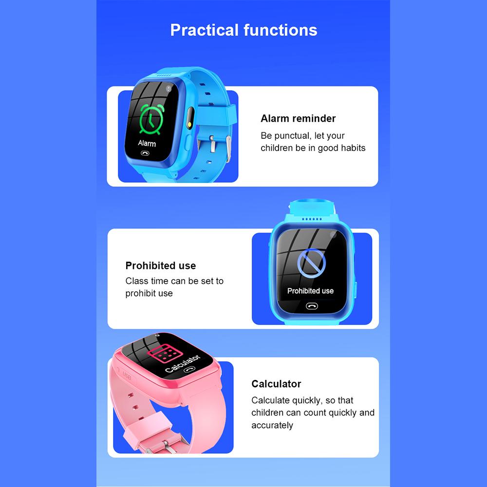 Детские умные часы с камерой, игры, видео/музыкальный плеер, фонарики, калькулятор, будильник, детская игрушка с сенсорным экраном, умные часы