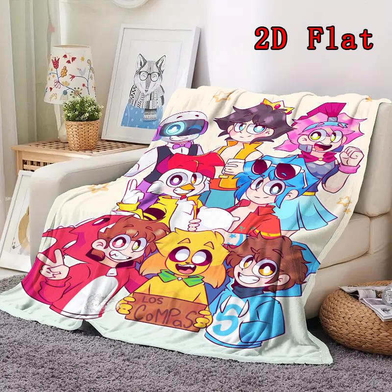 Mikecrack Cartoon Theme Design 2D Flat Pattern Flannel Blanket High quality All Seasons Warmth and Comfort Perfect for Christmas Gifts.PMT0914166