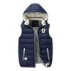 New Winter Men's Quilted Jacket Fashion Casual Hooded Zipper Warm Coat 2024 Everything Sleeveless Vest Down Jacket