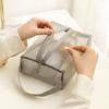 Lightweight Transparent Cosmetic Bag Square Storage Toiletry Bag Mesh Makeup Bag  Camping