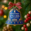 Соединенные Штаты 250-летие Юбилейный Колокольчик Украшение Памятный Дверной Звонок Украшение для Рождественской Елки