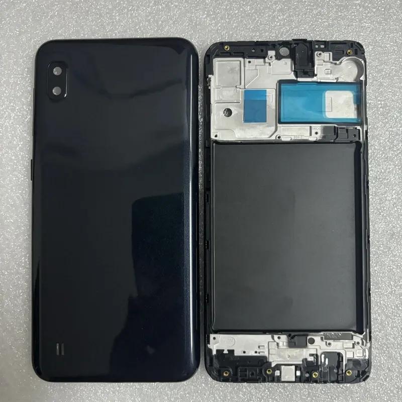 Полный корпус для Samsung Galaxy A10 A105 A105F Корпус Средняя рамка с крышкой аккумулятора Запасной корпус
