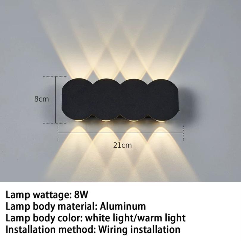 Aluminium LED Wall Light Outdoor Indoor 4W 6W 8W 10W AC85-265V Up Down White Black Modern Light For Home Garden Bedroom Corridor