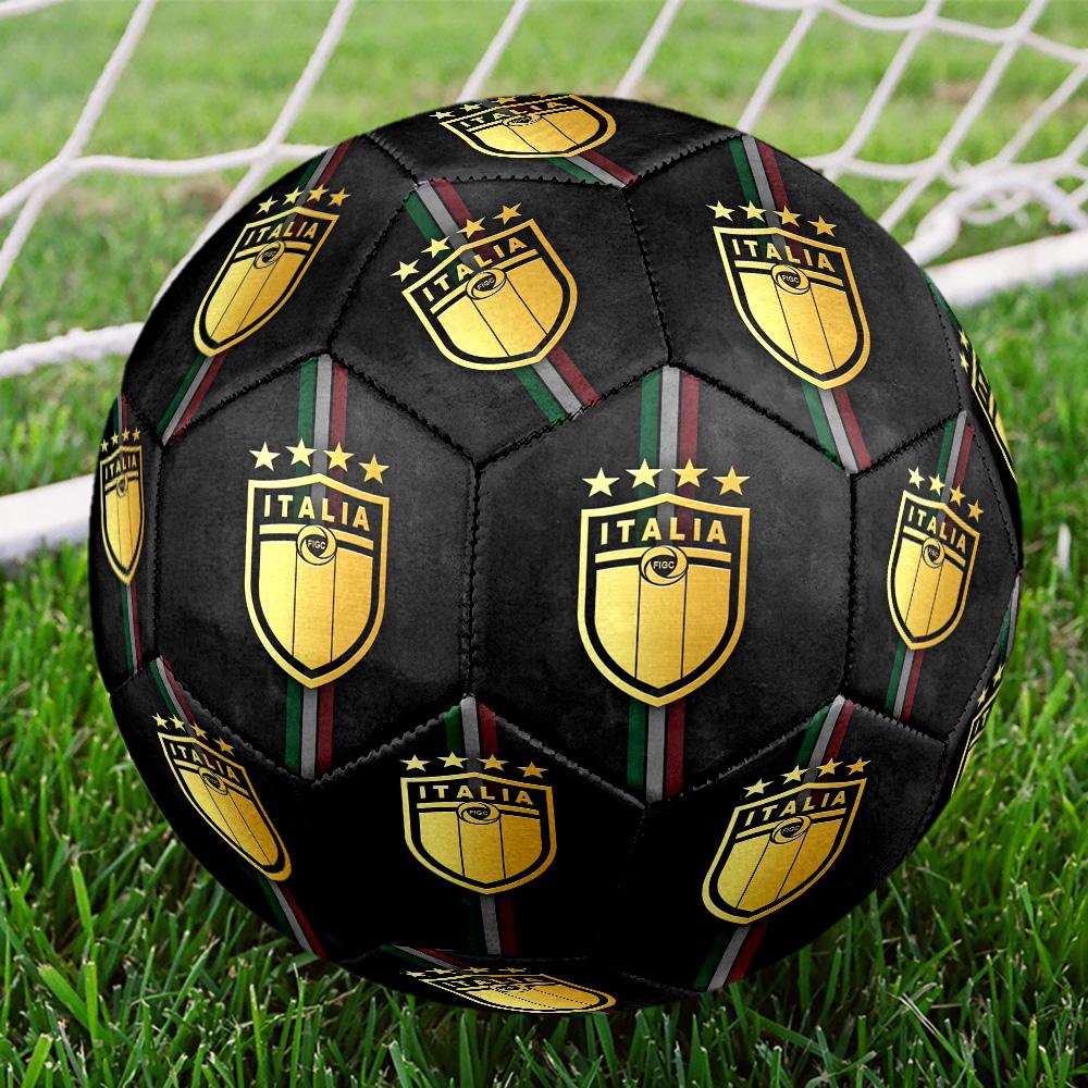 Italian Football Crest Printed Size 5 Soccer Balls, High-Quality, Anti-Slip, Protective Football, A Unique Gift , Birthdays, Christmas Gifts